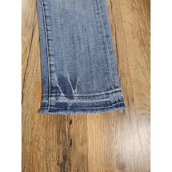 Pilcro and the Letterpress Hyphen Unique Ankle Jeans Size 25 Distressed Raw Hem - Picture 3 of 9